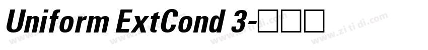 Uniform ExtCond 3字体转换